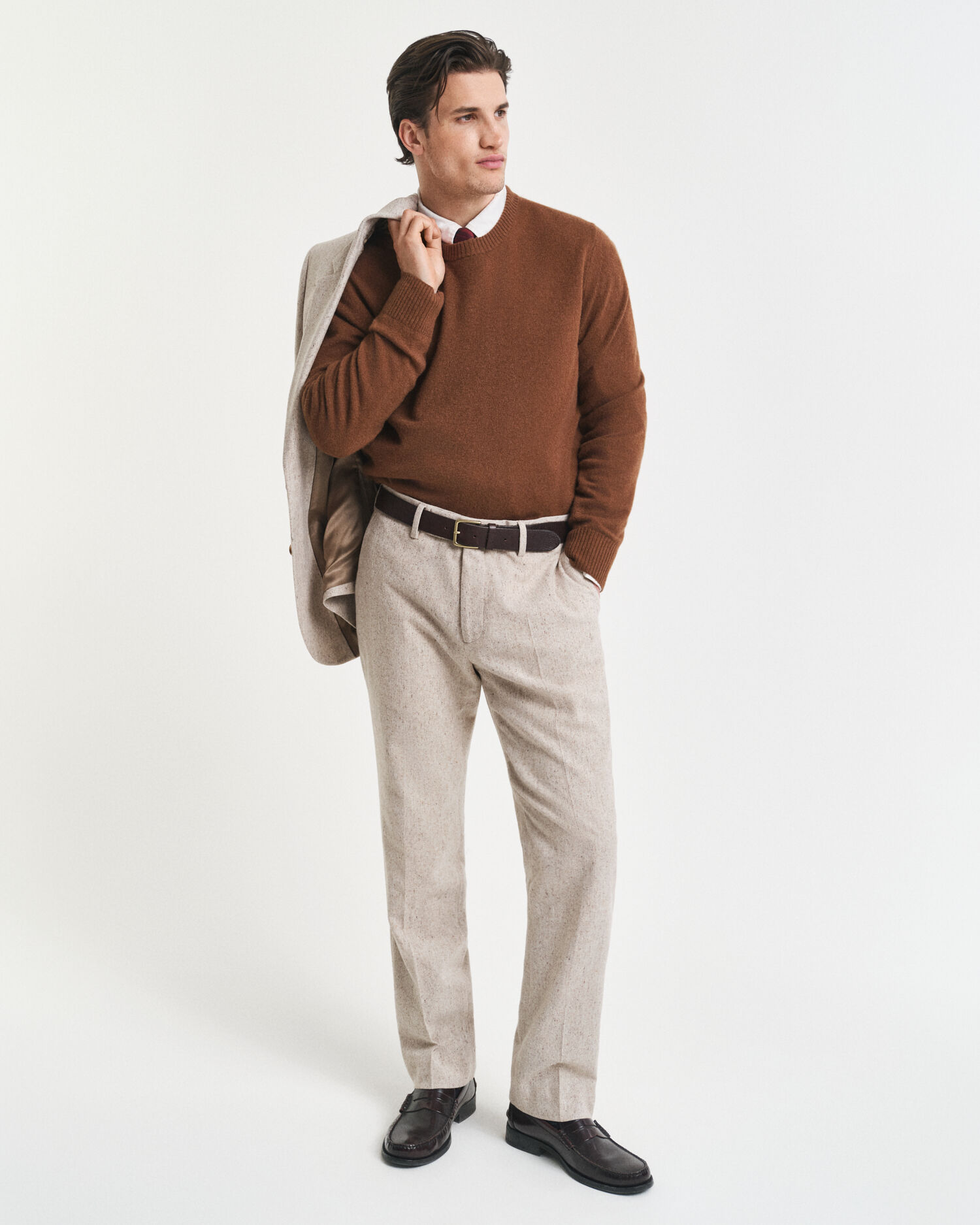 Pantaloni da abito in Donegal slim fit