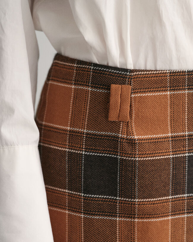 Minigonna in lana a quadri