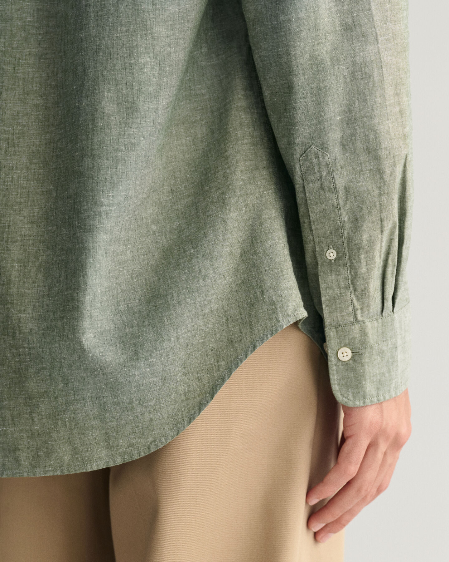 Camicia in lino-cotone regular fit