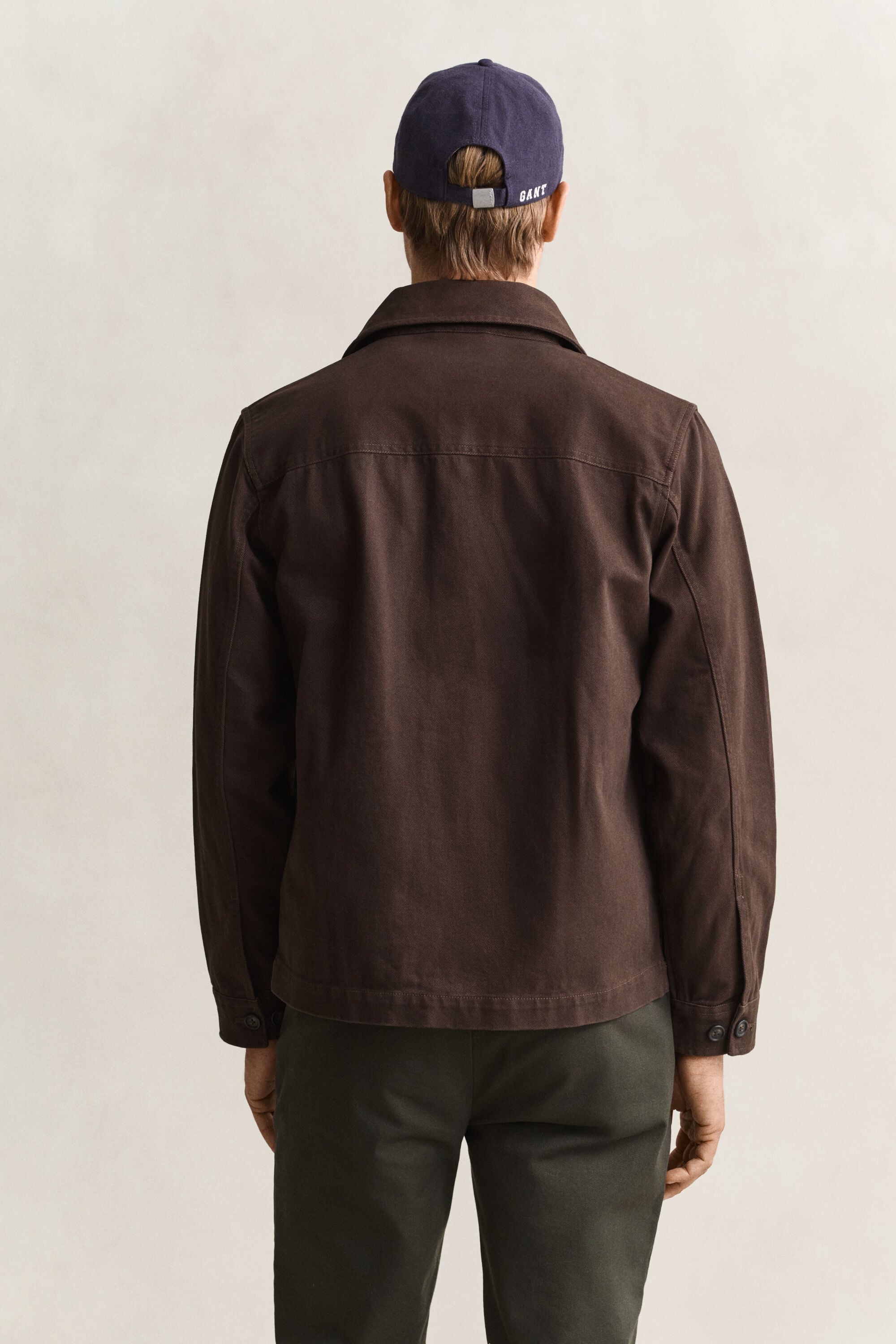 Camicia giacca in twill spazzolato
