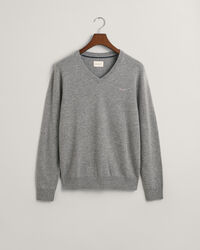 Maglia con scollo a V Seasonal Essential in lana d'agnello extrafine