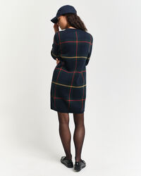 Abito girocollo a quadri