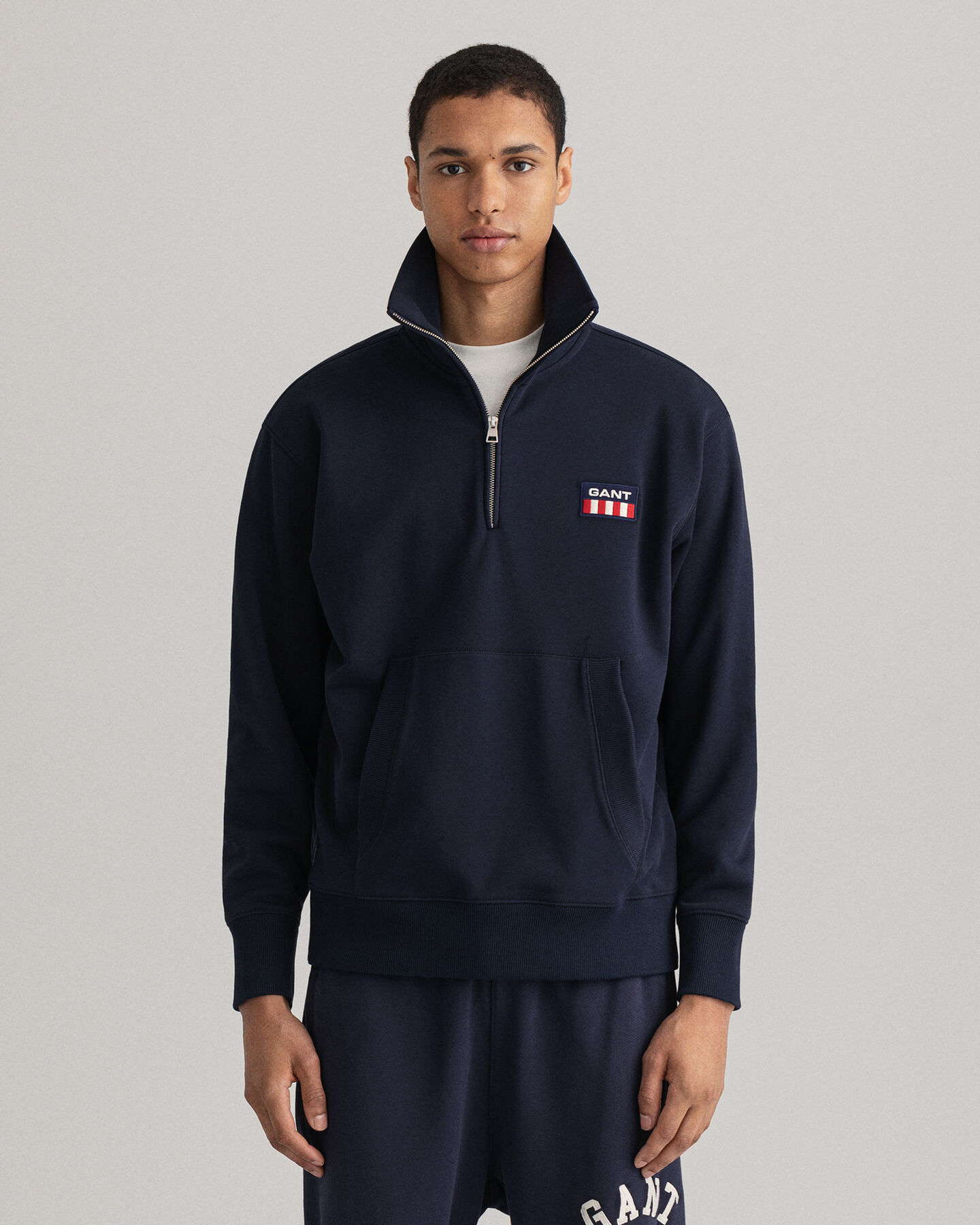 Maglia Retro Flag con zip corta