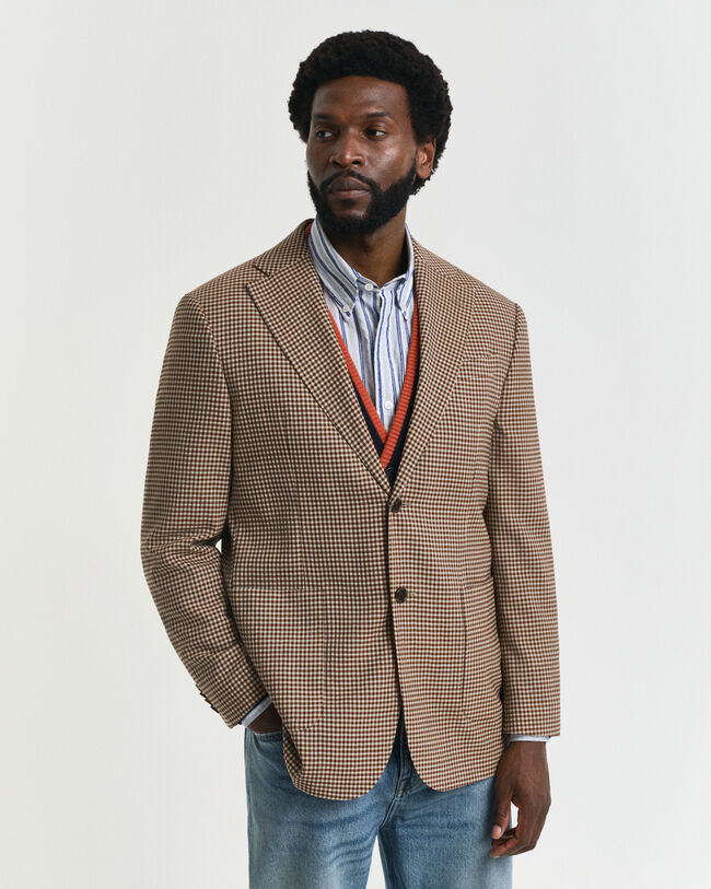 Blazer a quadri percalle relaxed fit