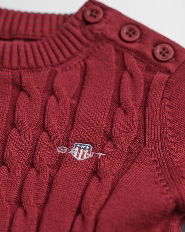 Abito in cotone a trecce Baby Girls