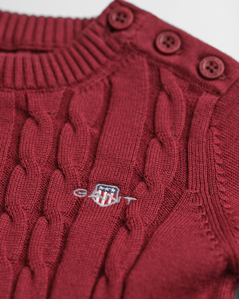 Abito in cotone a trecce Baby Girls