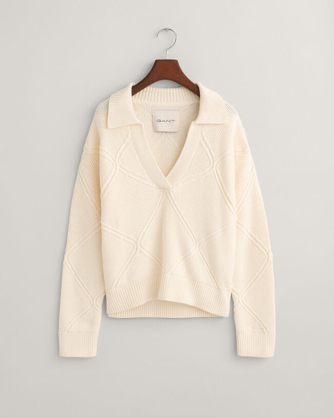 Rugger in maglia testurizzata