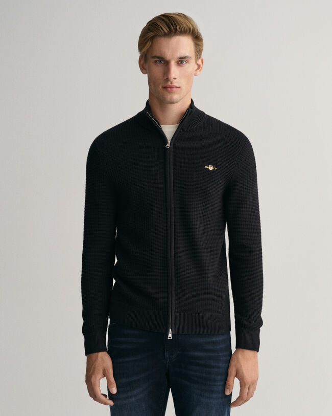 Cardigan in cotone testurizzato