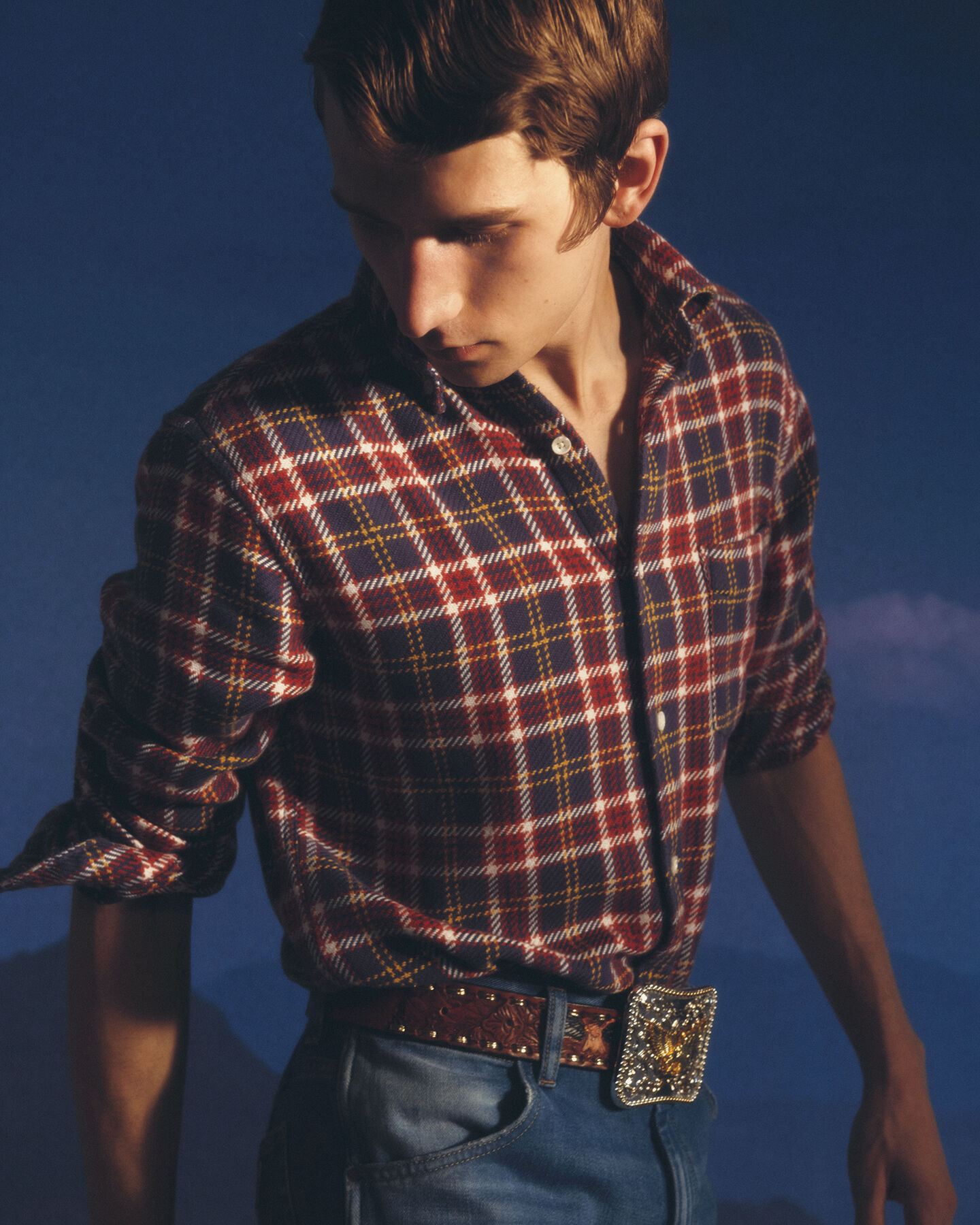 Camicia Wrangler x GANT regular in twill a scacchi