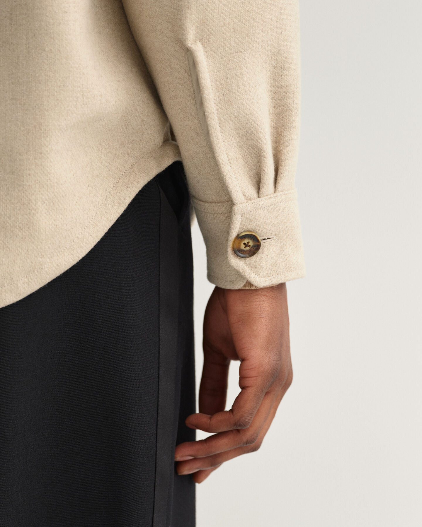 Camicia giacca in misto lana