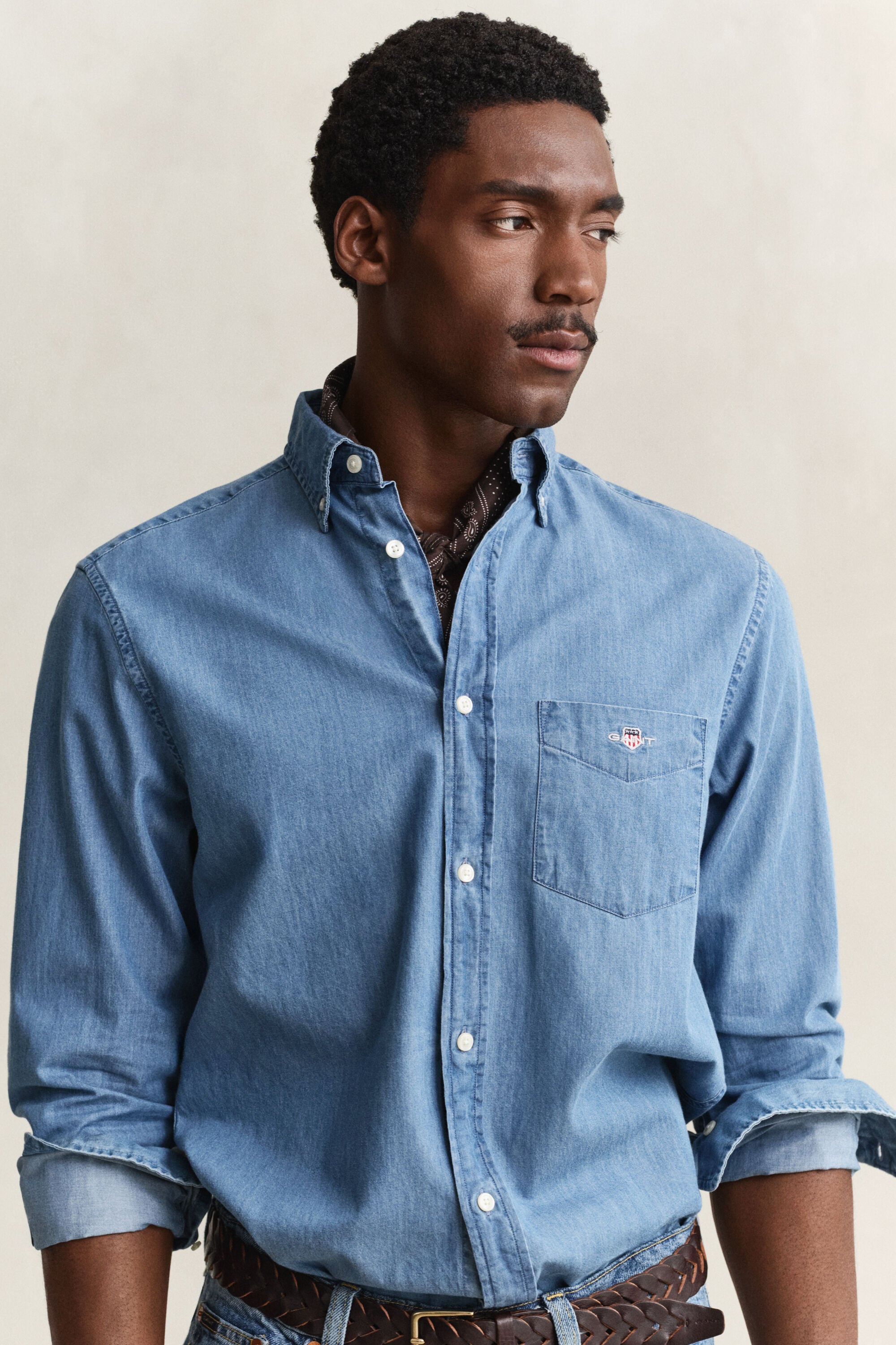 Camicia indaco regular fit