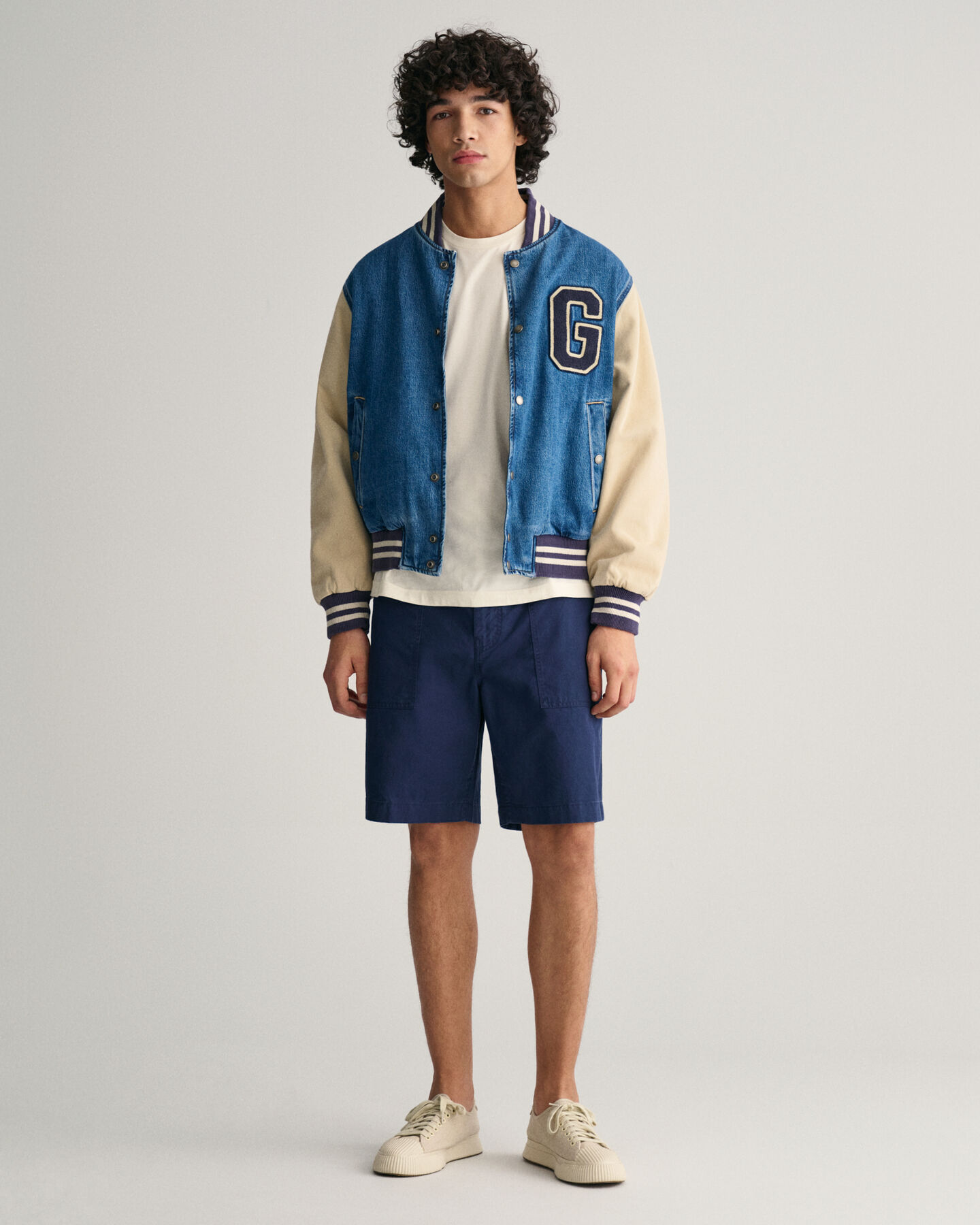 Pantaloncini in lino-cotone regular fit