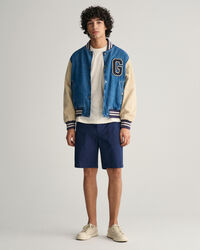 Pantaloncini in lino-cotone regular fit