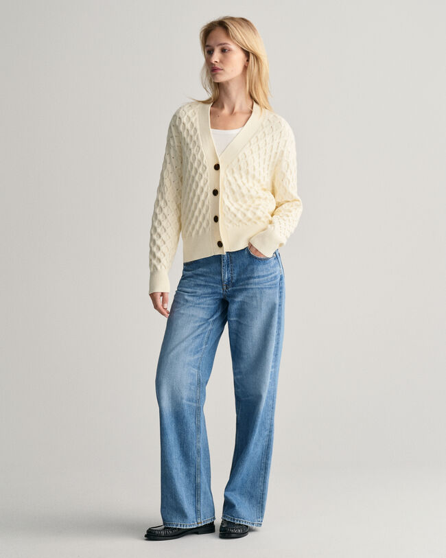 Cardigan in maglia testurizzata