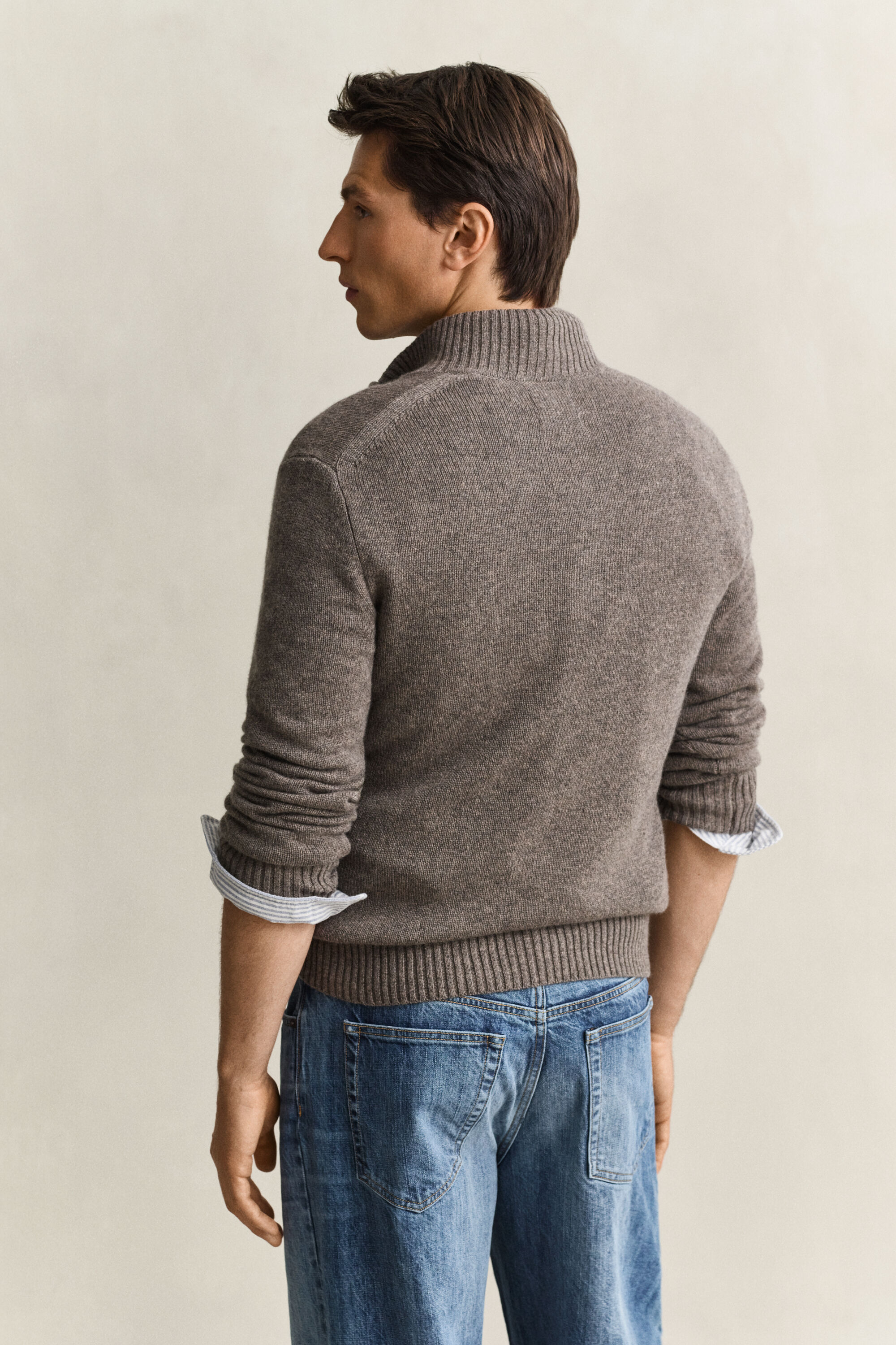 Maglia in cashmere con zip corta