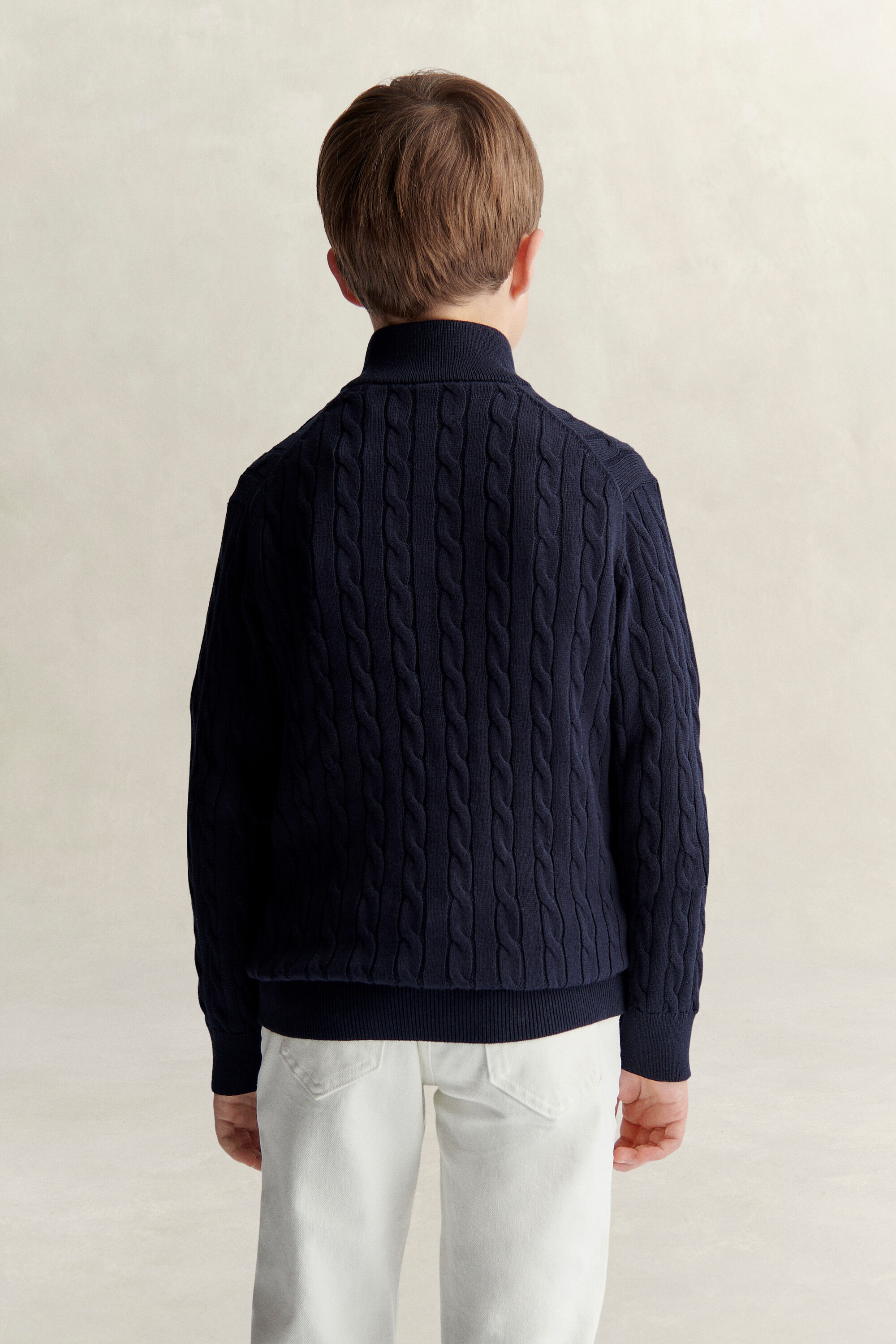 Maglia con zip corta a trecce Shield Teen Boys