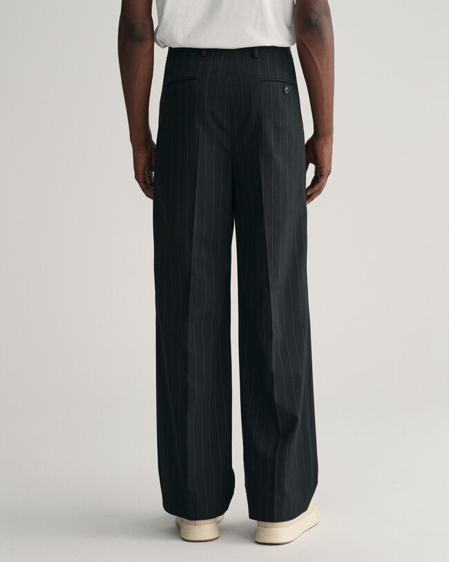 Pantaloni da abito gessati con pinces