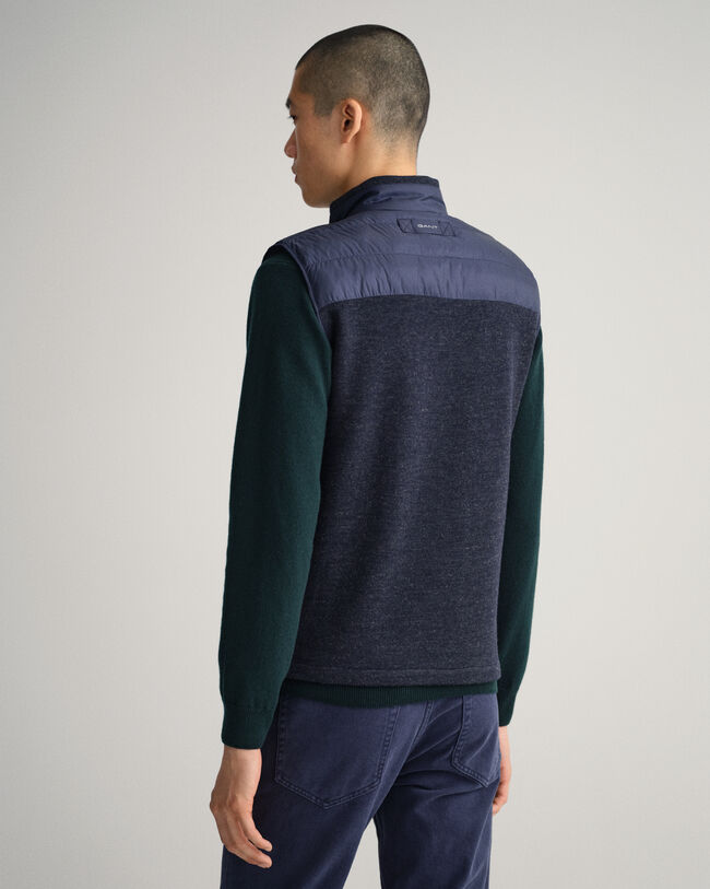 Piumino smanicato leggero Mixed Media