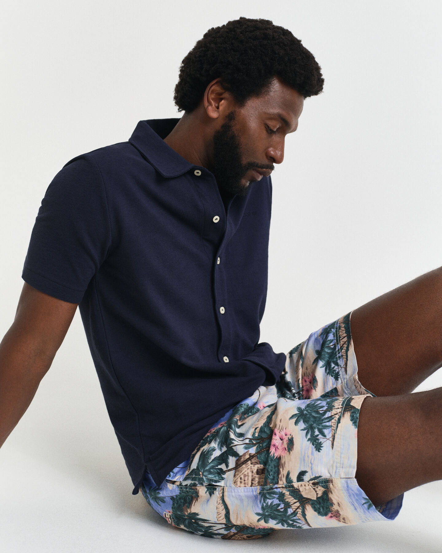 Camicia testurizzata a maniche corte