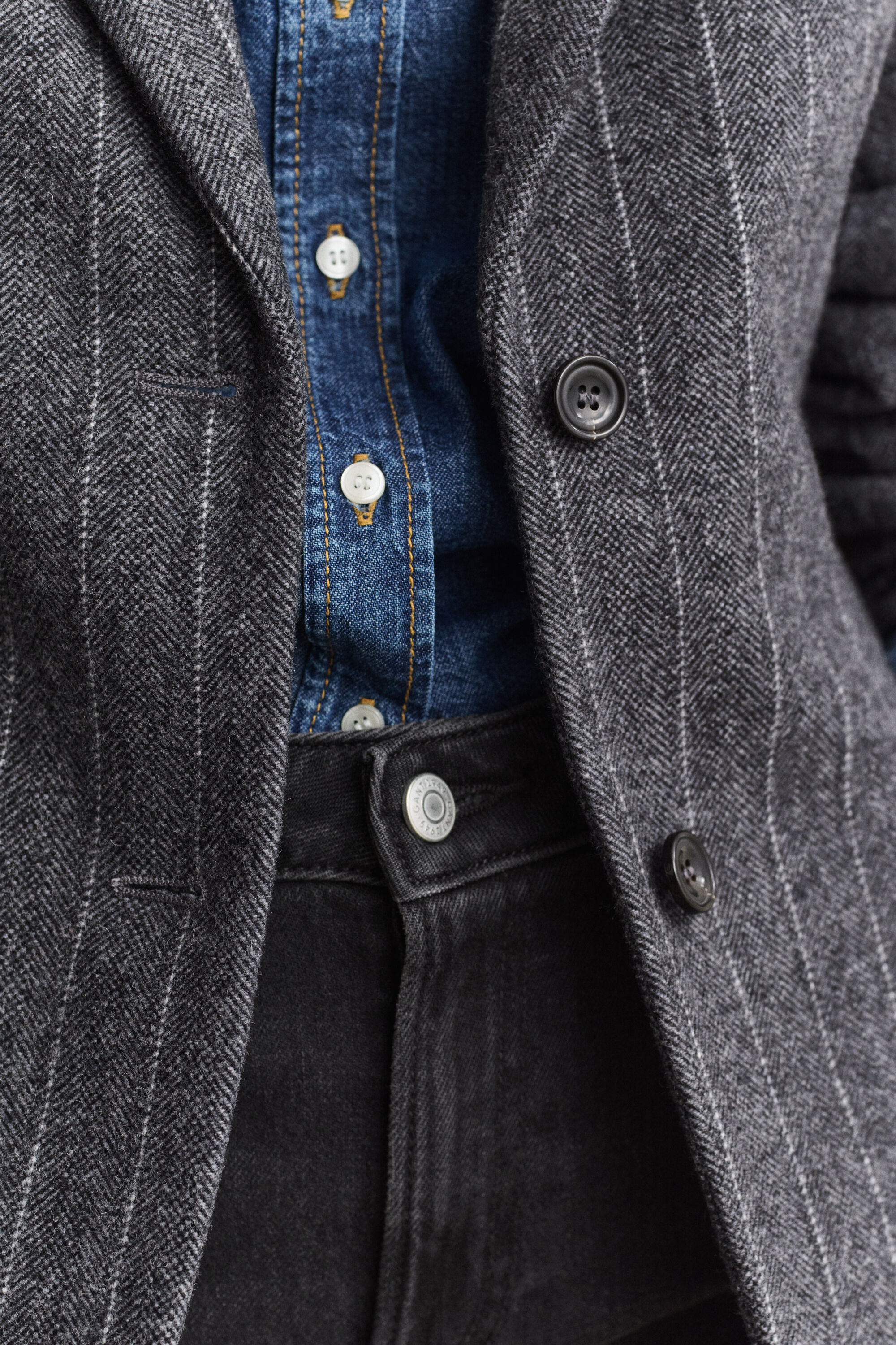 Blazer a clessidra gessato