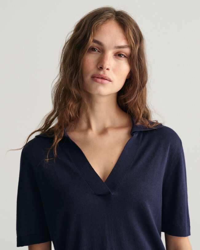 Rugger a maniche corte in maglia fine