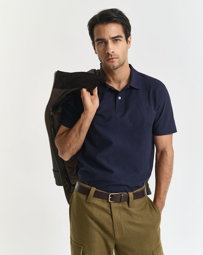 Polo in twill strutturato