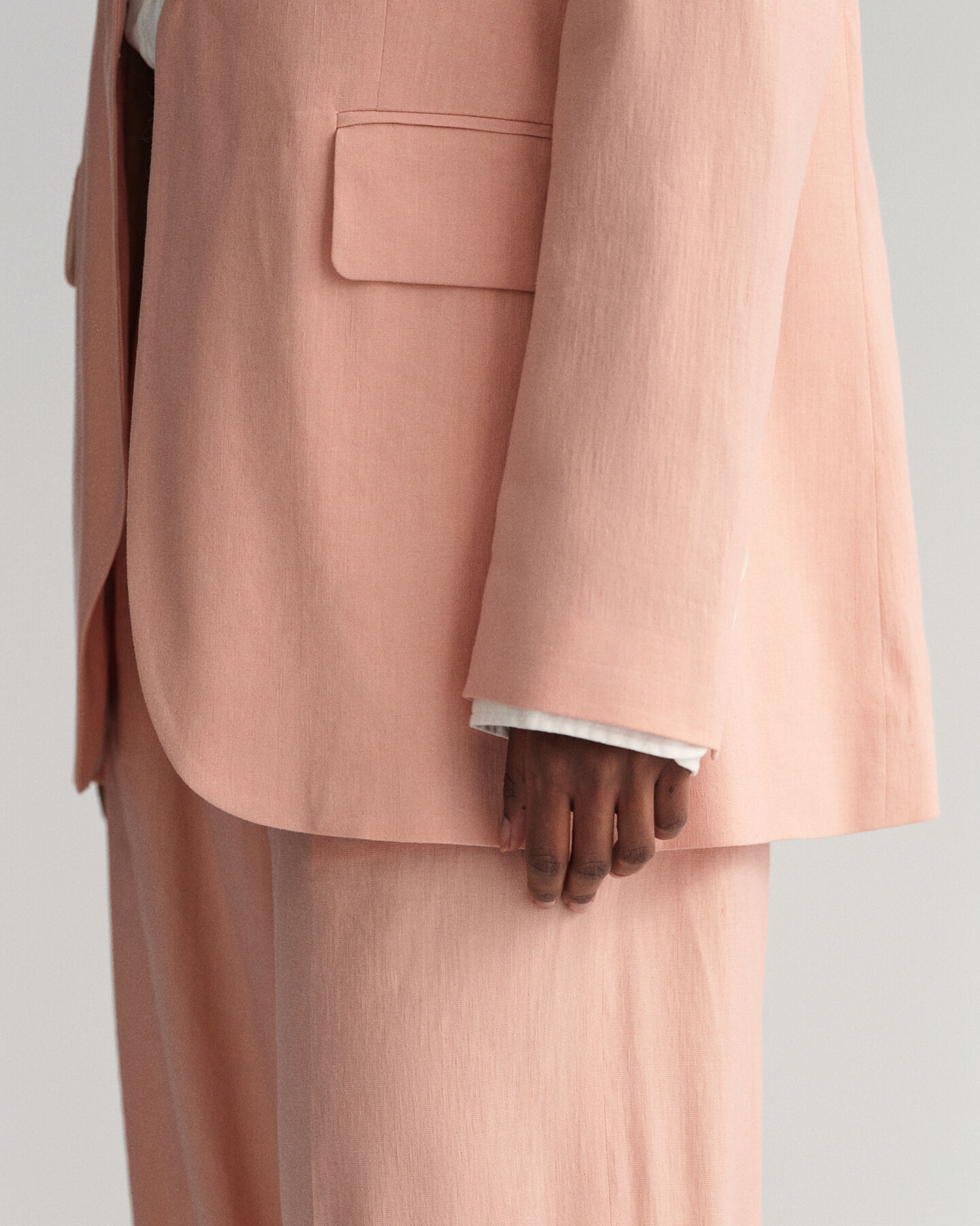 Blazer di lino elasticizzato regular fit