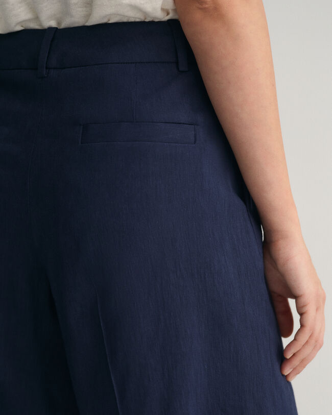 Pantaloncini di lino elasticizzati