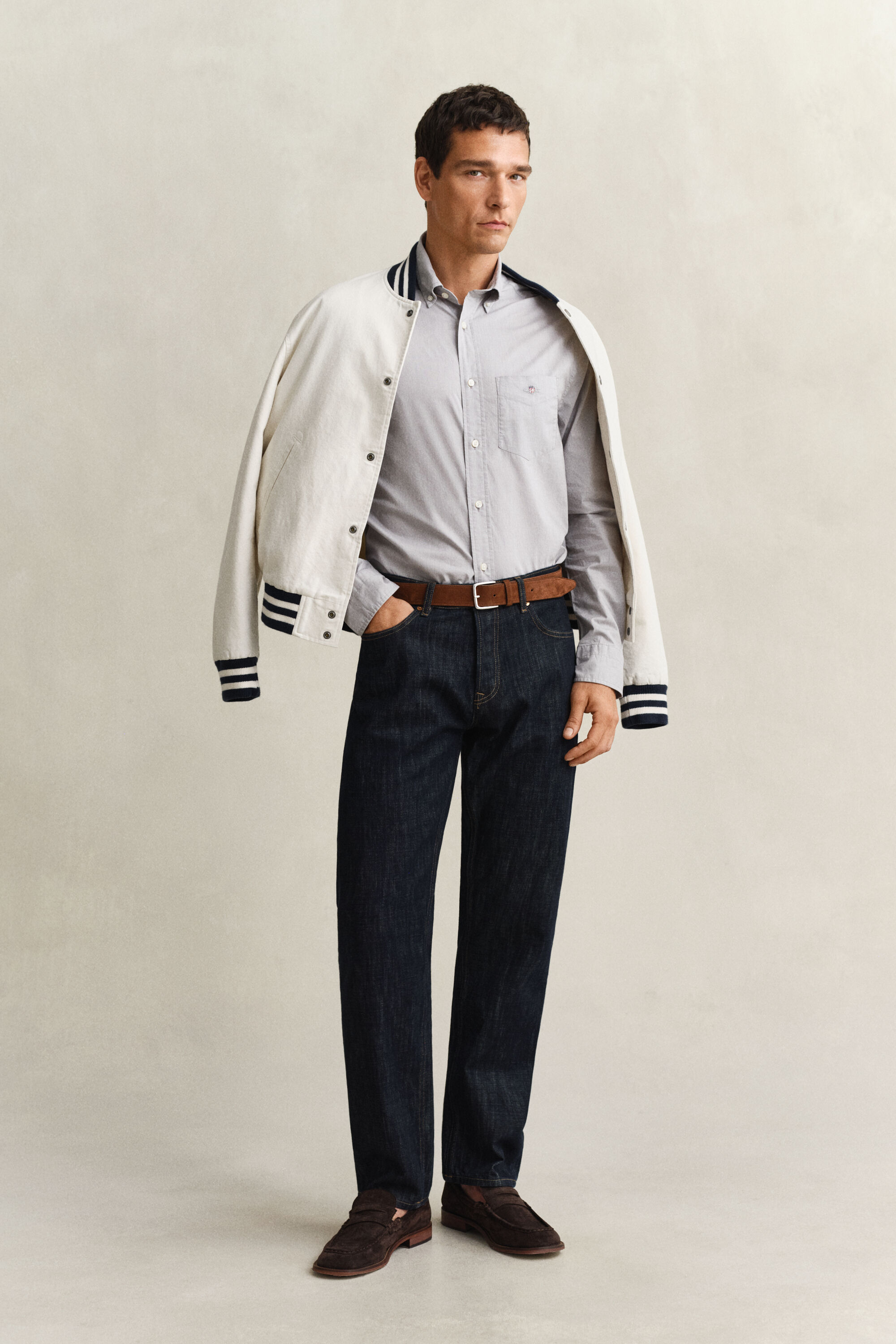 Camicia classica in popeline regular fit