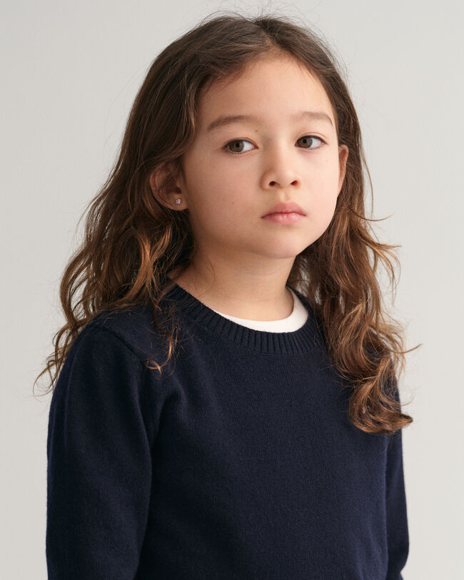 Maglia girocollo in lana d&rsquo;agnello Shield Kids