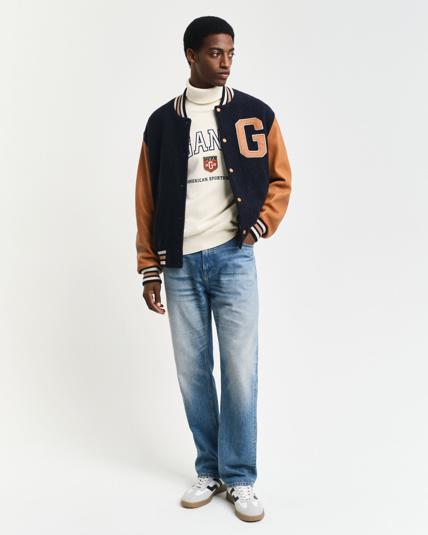 GANT Varsity Jacket in lana e pelle