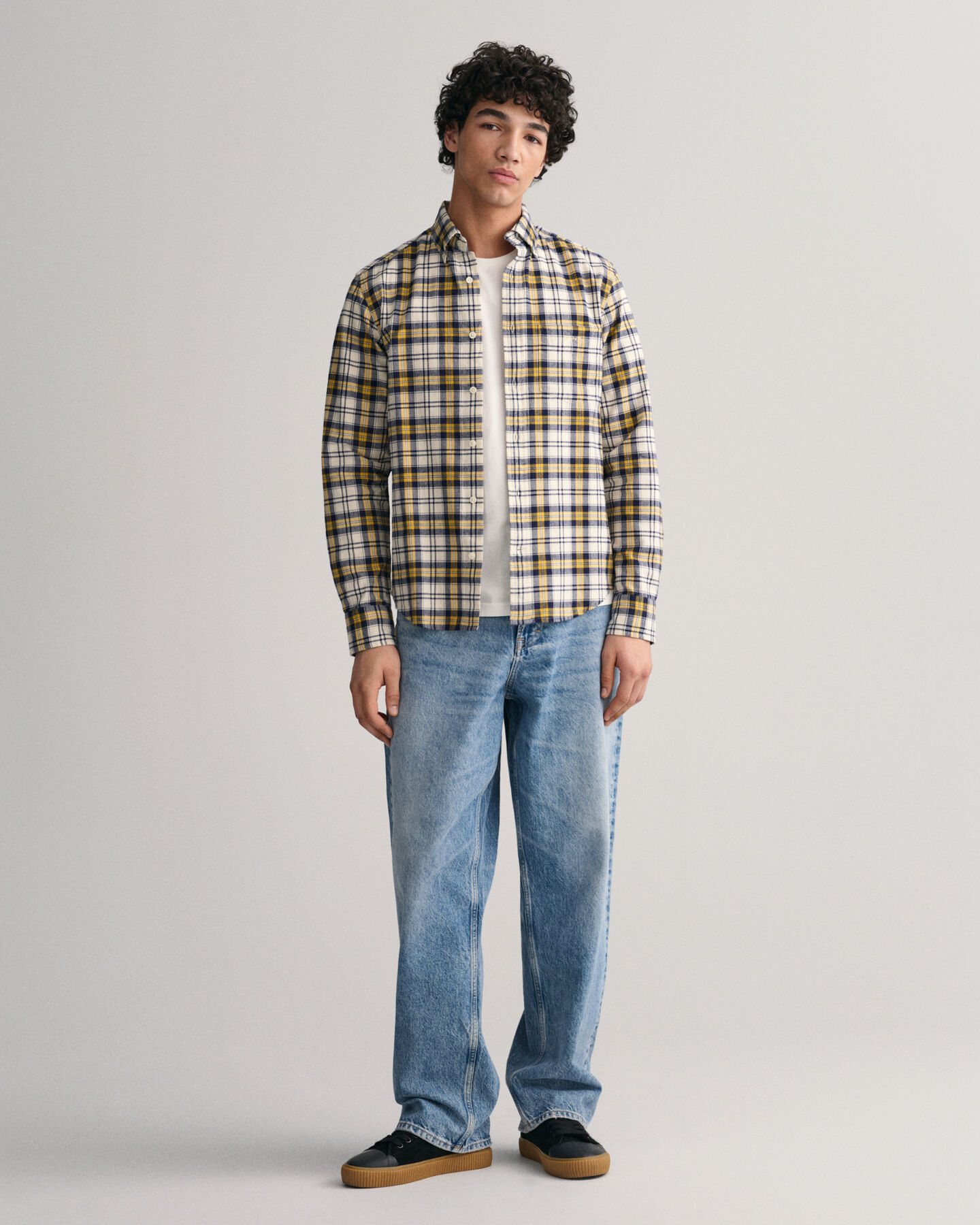 Camicia Oxford pettinato a quadri regular fit