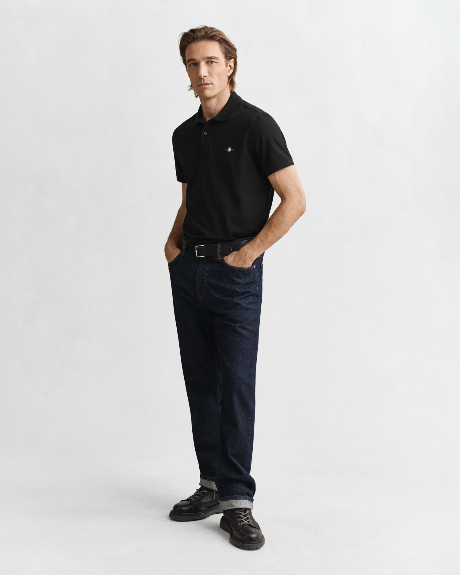 Polo Shield in piqué regular fit