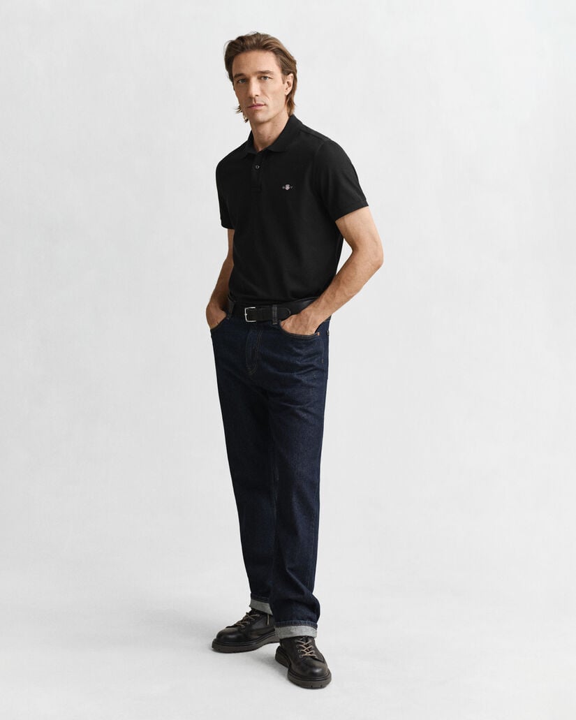Polo Shield in piqué regular fit