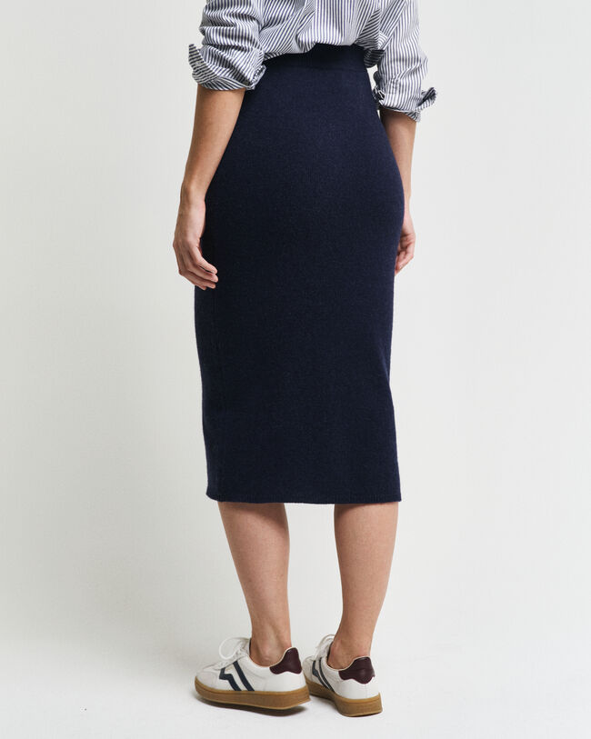 Gonna a maglia in lana