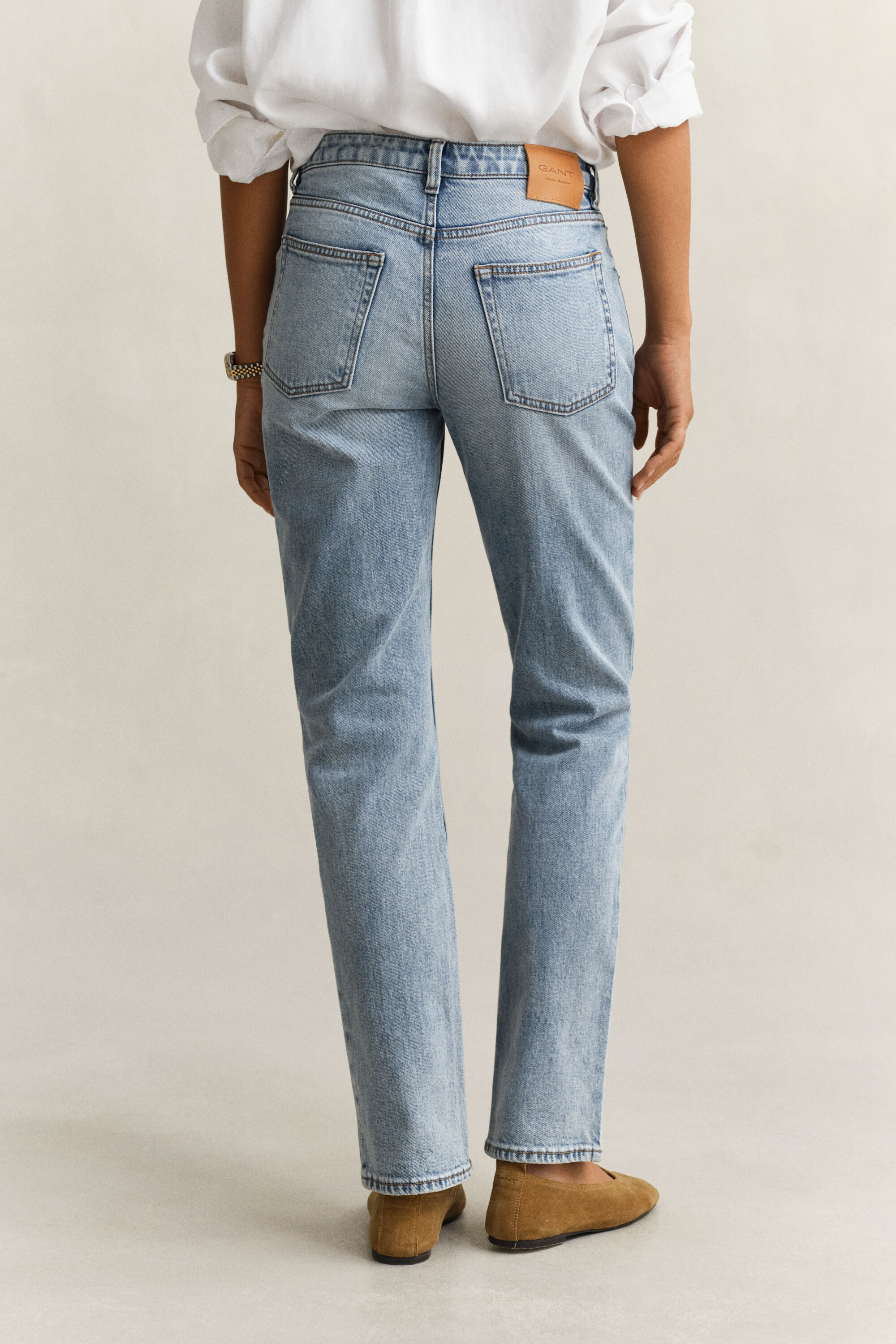 Jeans elasticizzati con gamba dritta