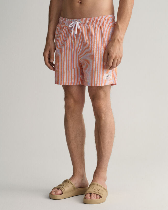 Pantaloncini da bagno in seersucker classic fit