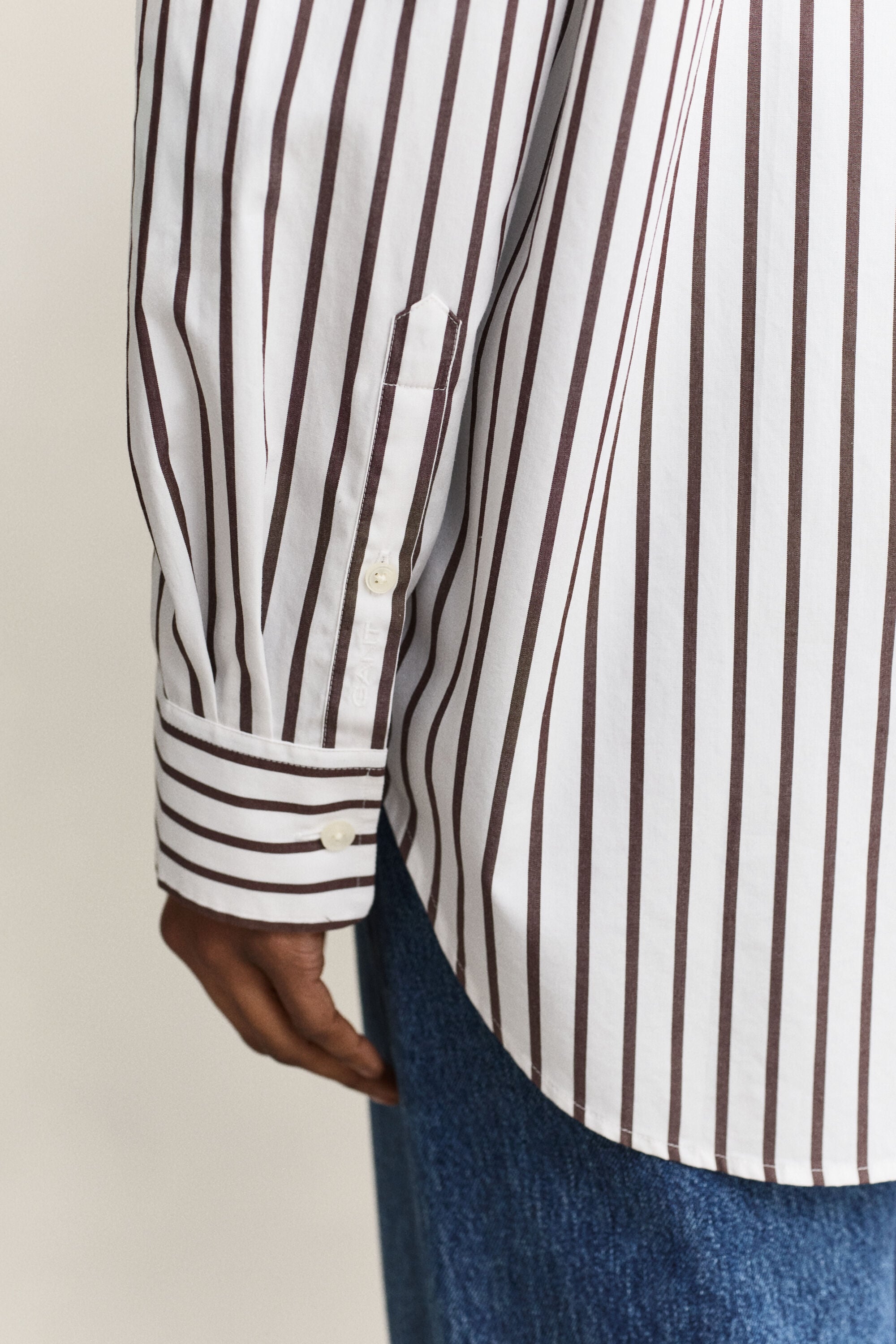 Camicia classica in popeline a righe relaxed fit