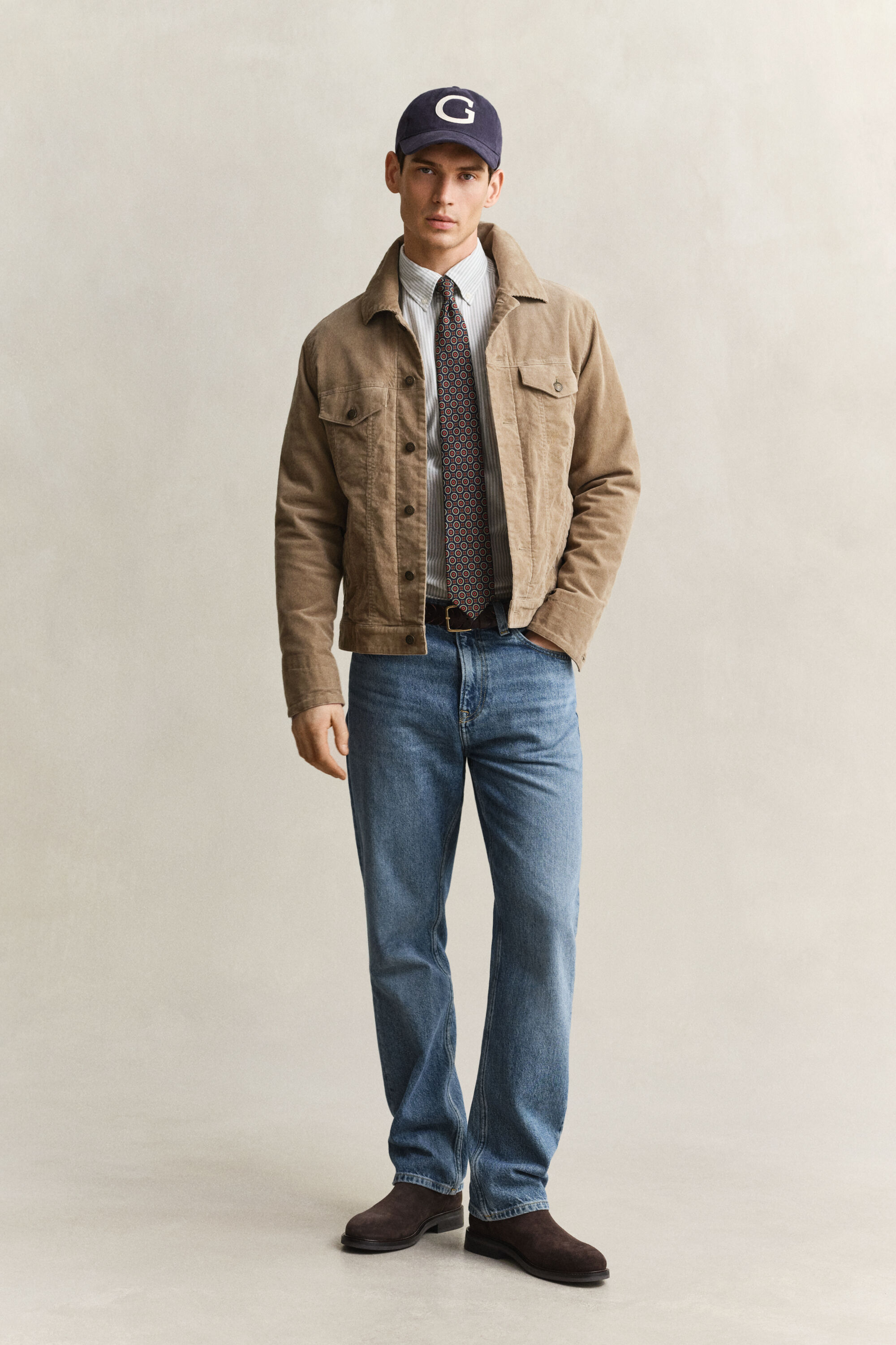 Camicia Oxford classica a righe Banker