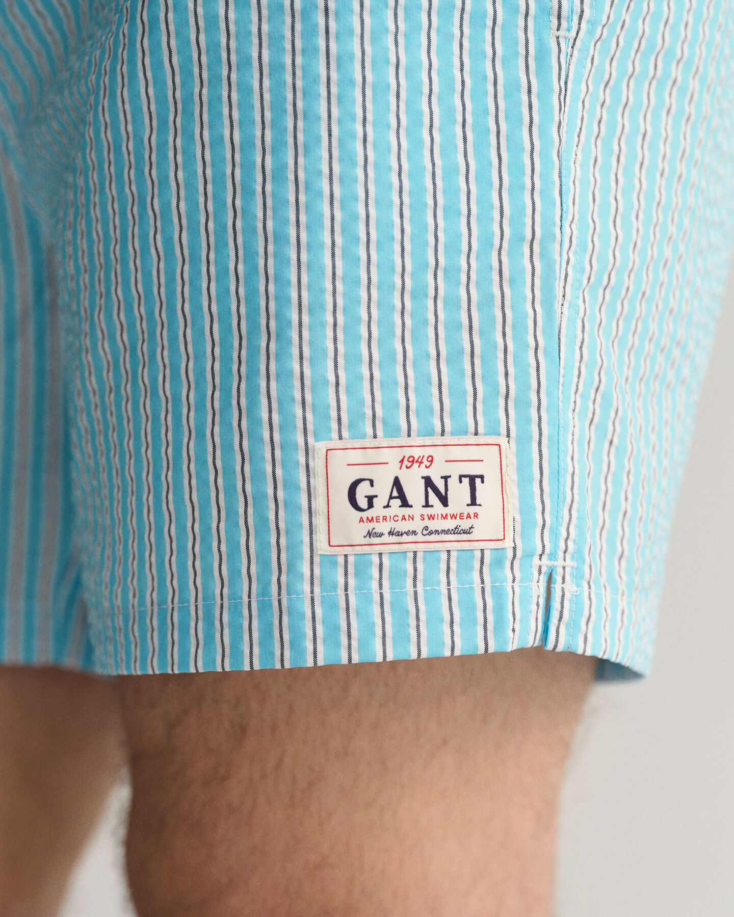 Pantaloncini da bagno in seersucker classic fit