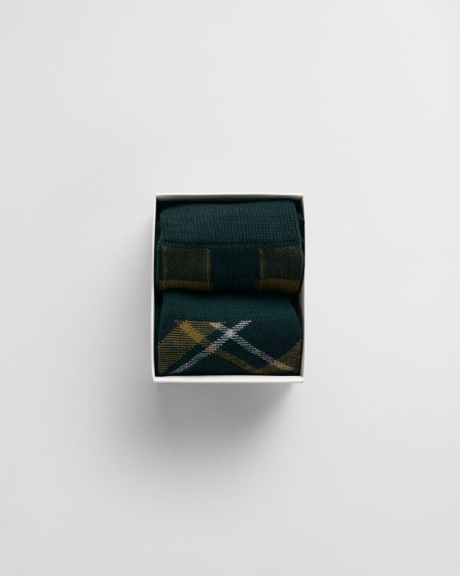 Confezione regalo da 2 paia di calzini a quadri