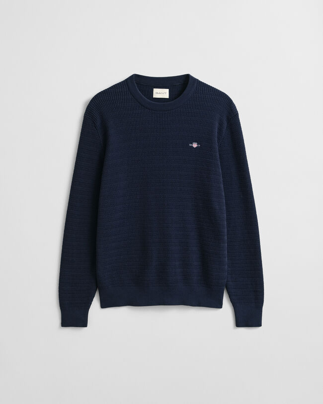 Maglia girocollo a mini trecce