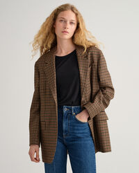 Blazer a quadri oversize