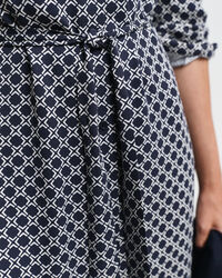 Abito chemisier con stampa geometrica