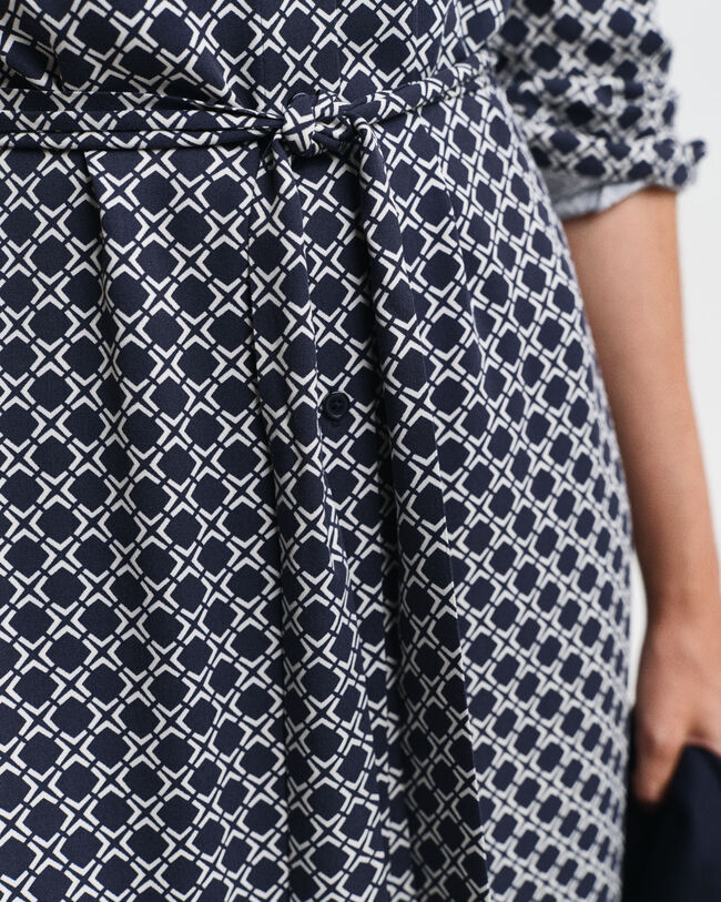 Abito chemisier con stampa geometrica