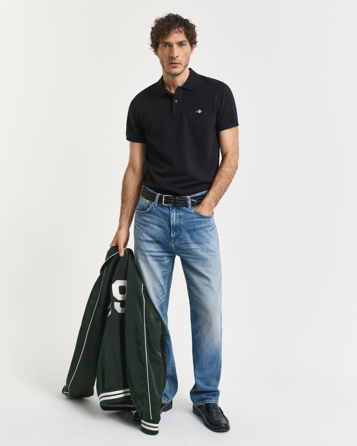 Polo Shield in piqué slim fit