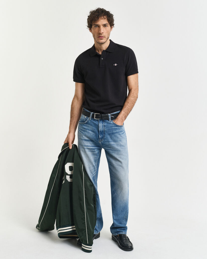 Polo Shield in piqué slim fit