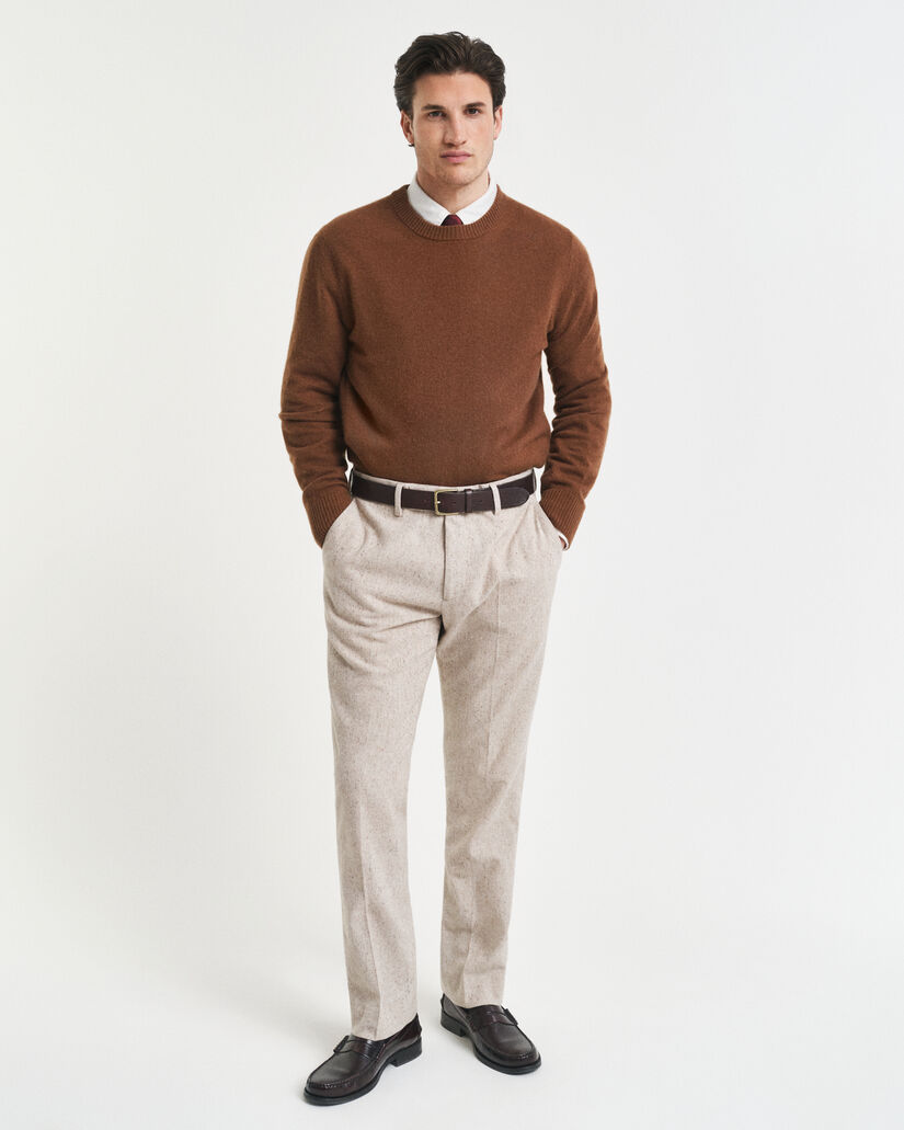 Pantaloni da abito in Donegal slim fit