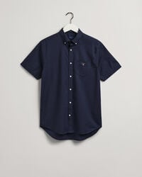 Camicia in broadcloth a maniche corte regular fit