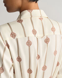 Abito chemisier a maniche corte con stampa